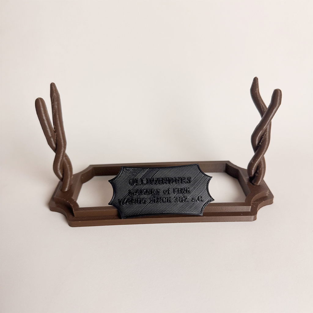 Suporte Varinha Wood - Display Minimalista Impressão 3D - Decoração Geek Presente