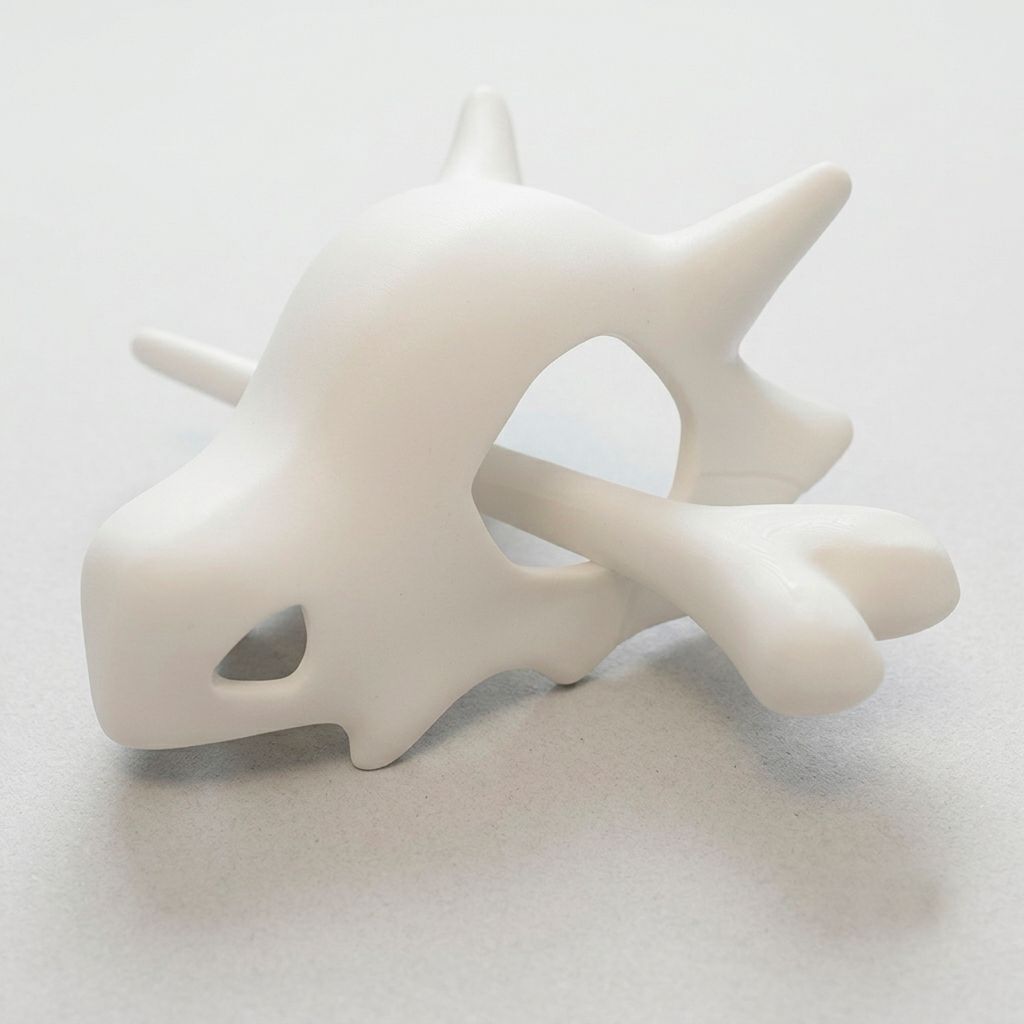 Presilha de Cabelo Cubone Pokémon Caveira e Osso Acessório Geek 3D Coque Chinês Nerd