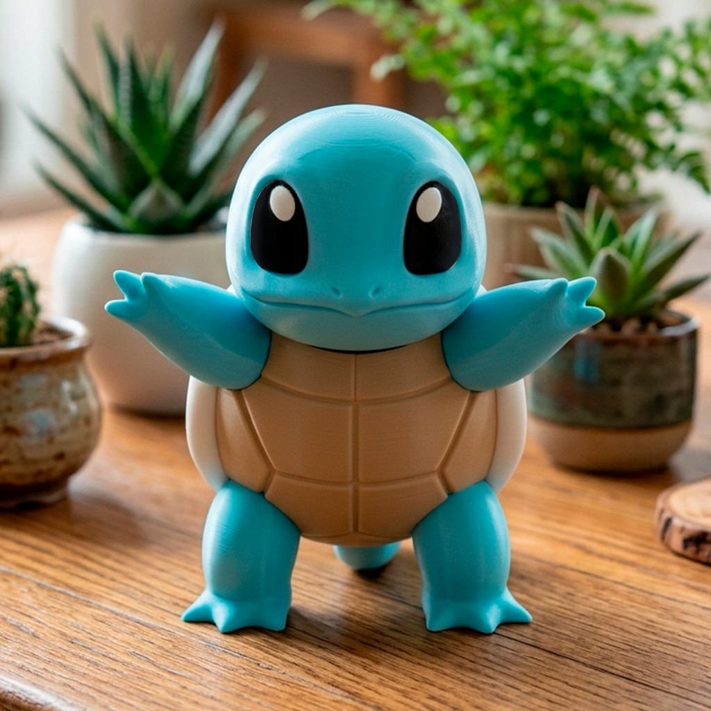 Pokémon Squirtle Boneco Colecionável Action Figure Decorativo 10cm Impressão 3D Geek