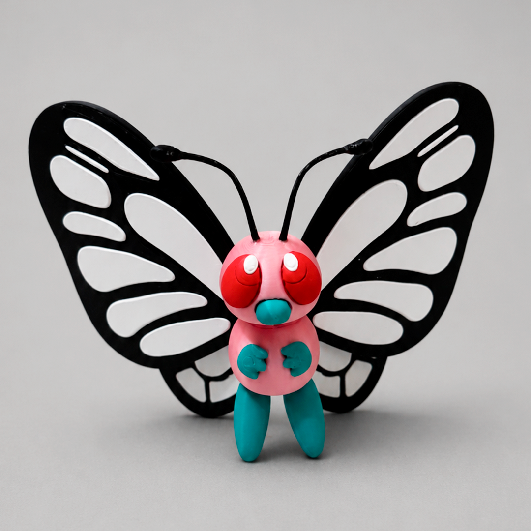 Pokémon Butterfree Action Figure Boneco Colecionável Decorativo Impressão 3D Geek Presente